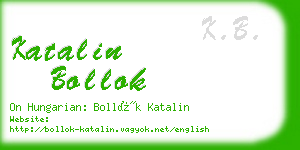 katalin bollok business card